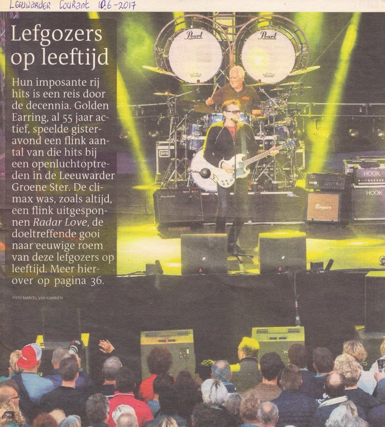 Golden Earring show review June 09 2017 Leeuwarden - Open Air De Groene Ster show